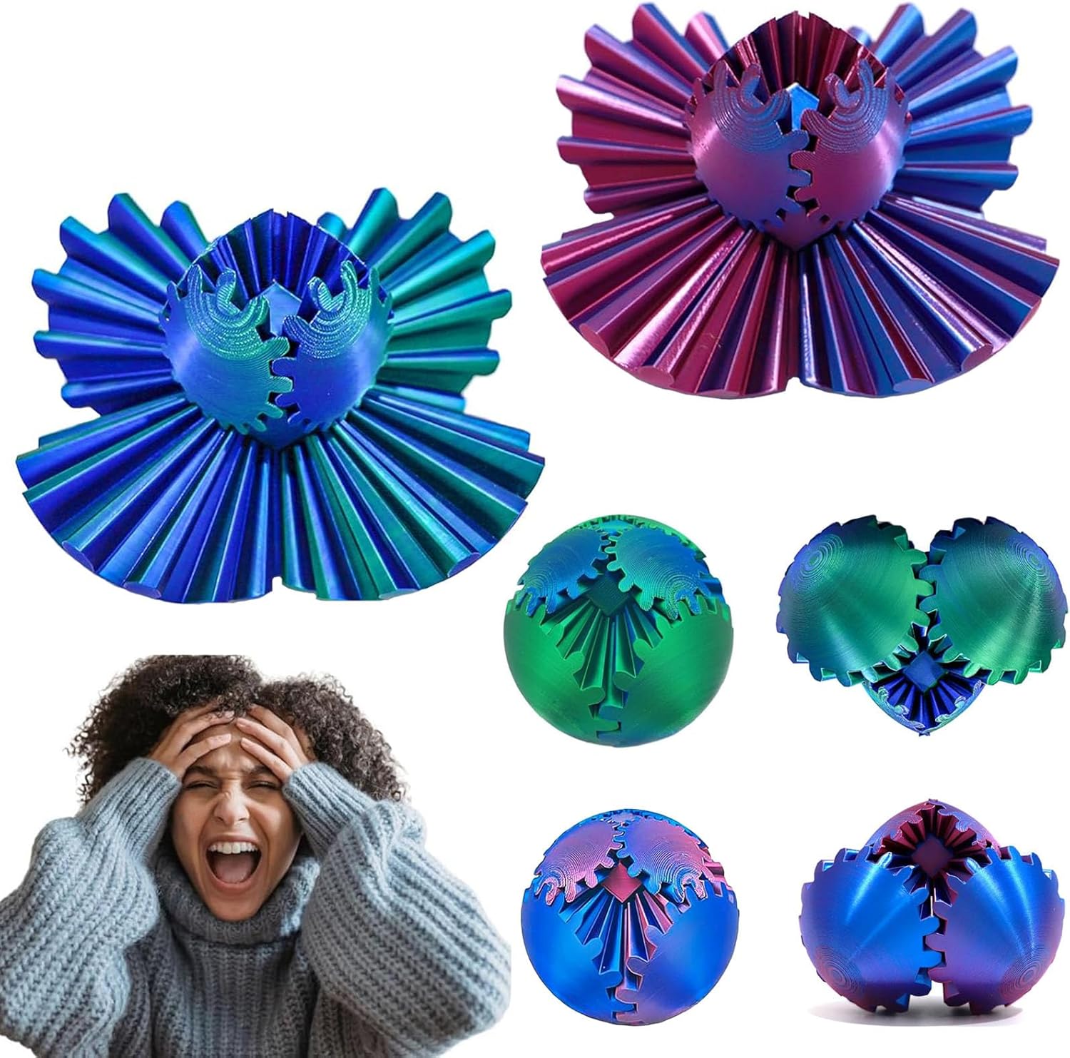 Stress-Relieving Gear Sphere Fidget Toy