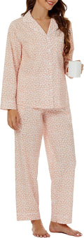 LUBOT 100% Cotton Pajamas for Women - Stylish Sleepwear Set