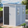 Outdoor Resin Storage Shed 8x4x6 FT Lean To Shed with Floor Included