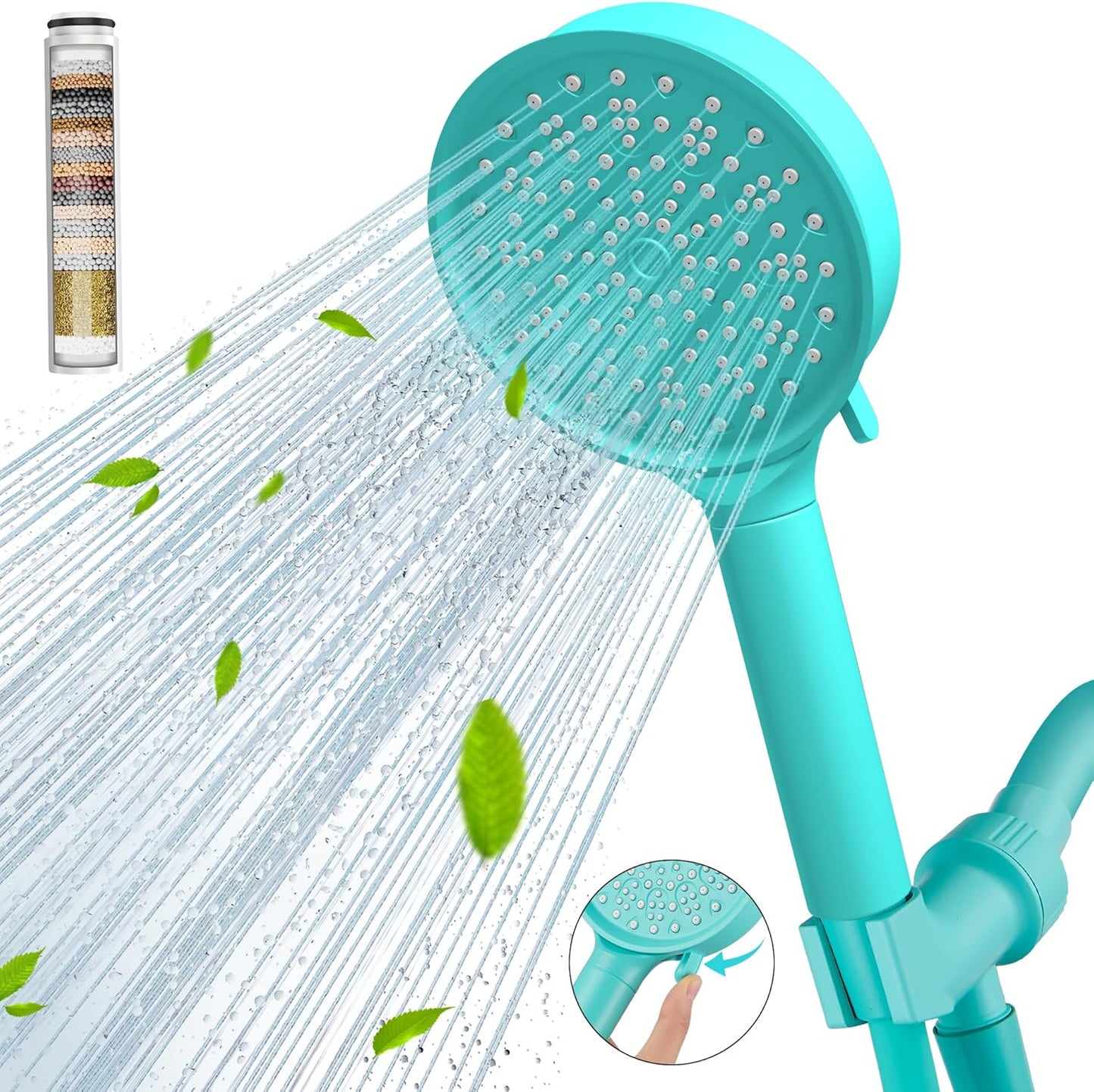 Cobbe Filtered Shower Head with Handheld and 6 Spray Modes