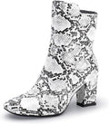 Ada Square Toe Ankle Boots - Low 3in Block Heel, Comfortable Fit