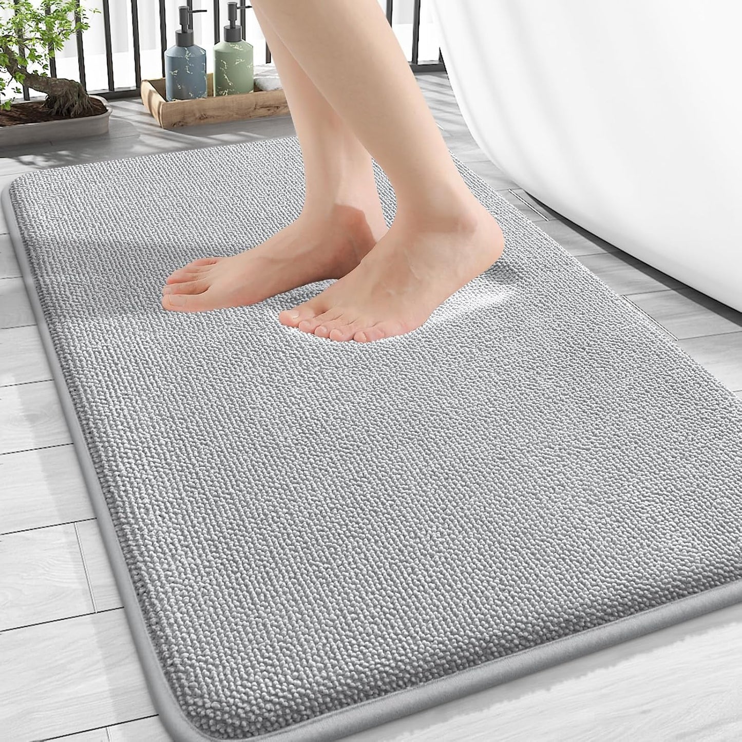 OLANLY Thick Memory Foam Bath Mat Rug for Luxurious Comfort