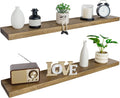 Floating Shelves 48 in Set of 2 - Wide Rustic Wall Shelves