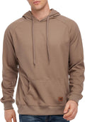 VICT POPU Hoodies For Men Pullover Long Sleeve Hooded Plaid Jacquard
