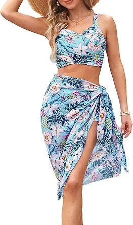 GRACE KARIN Women's 3 Piece High Waist Bikini Set for Summer Fun