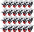 24 Pack 2 in Caster Wheels Swivel Plate w/Brake - Smooth Compact Roll