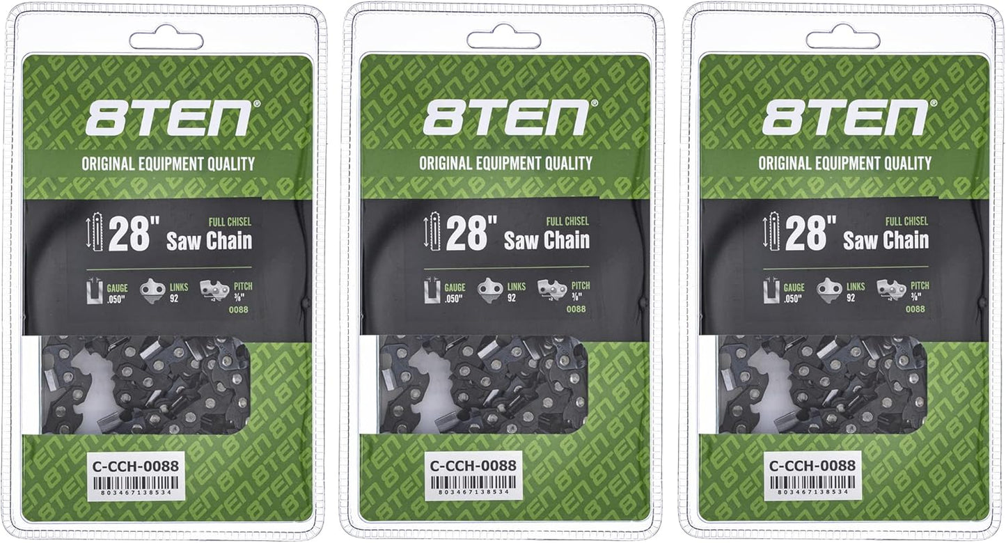 8TEN Full Chisel Chainsaw Chain 28 Inch for McCulloch Pro Mac 800
