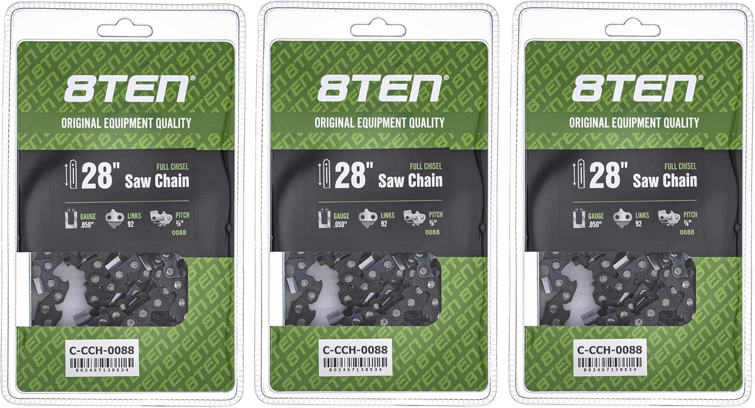8TEN Full Chisel Chainsaw Chain 28 Inch for McCulloch Pro Mac 800