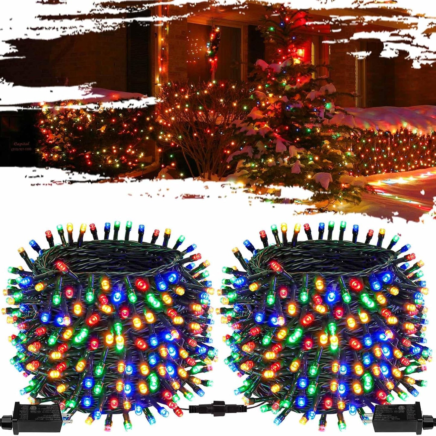 Connectable 164FT 400LED Christmas Lights for Holiday Cheer