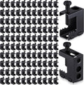 Tandefio 100 Pcs 1/4-20 Spring Steel Beam Clamps - Large Pack