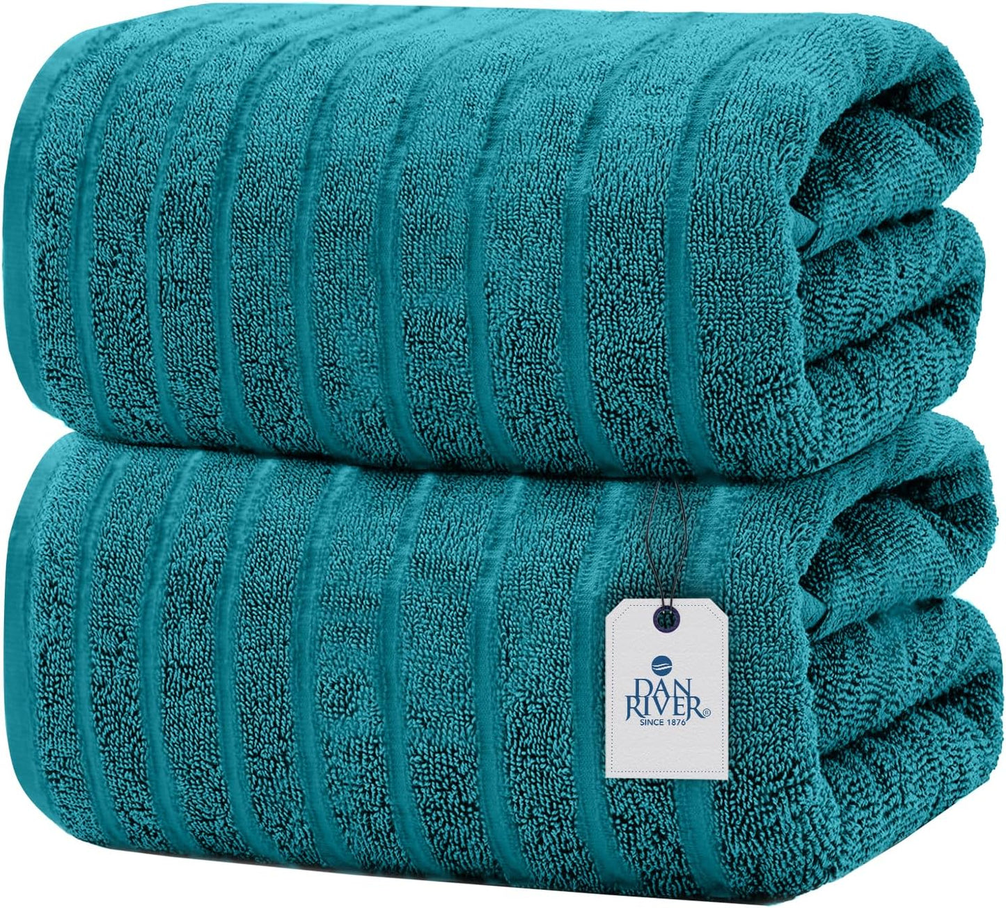 Dan River Oversized Bath Sheets - Soft, Quick Dry, Lint-Free
