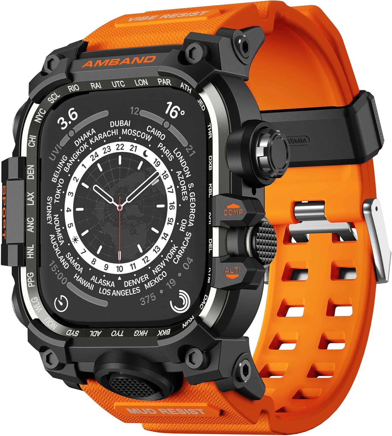 amBand Rugged Case for Apple Watch 45mm - Tactical Protection