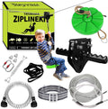 TRSMIMA Zipline Backyard Kit - 76ft Zip line with Spring Brake System