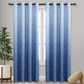 Ombre Blackout Curtains for Bedroom - Damask Thermal Panels 52 x 96 in