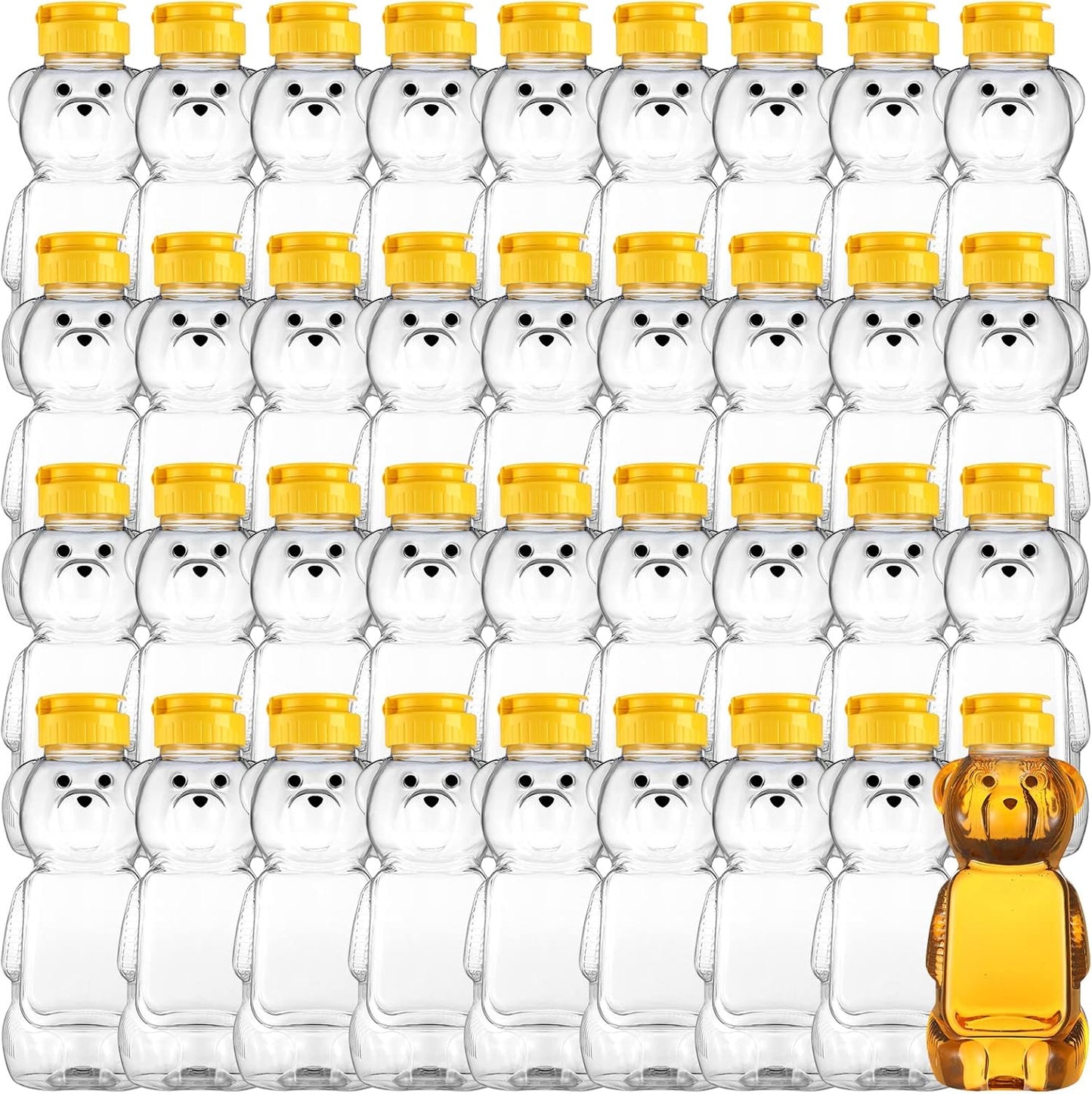 36 Pcs Honey Bear Bottle for Easy Syrup and Juice Dispensing