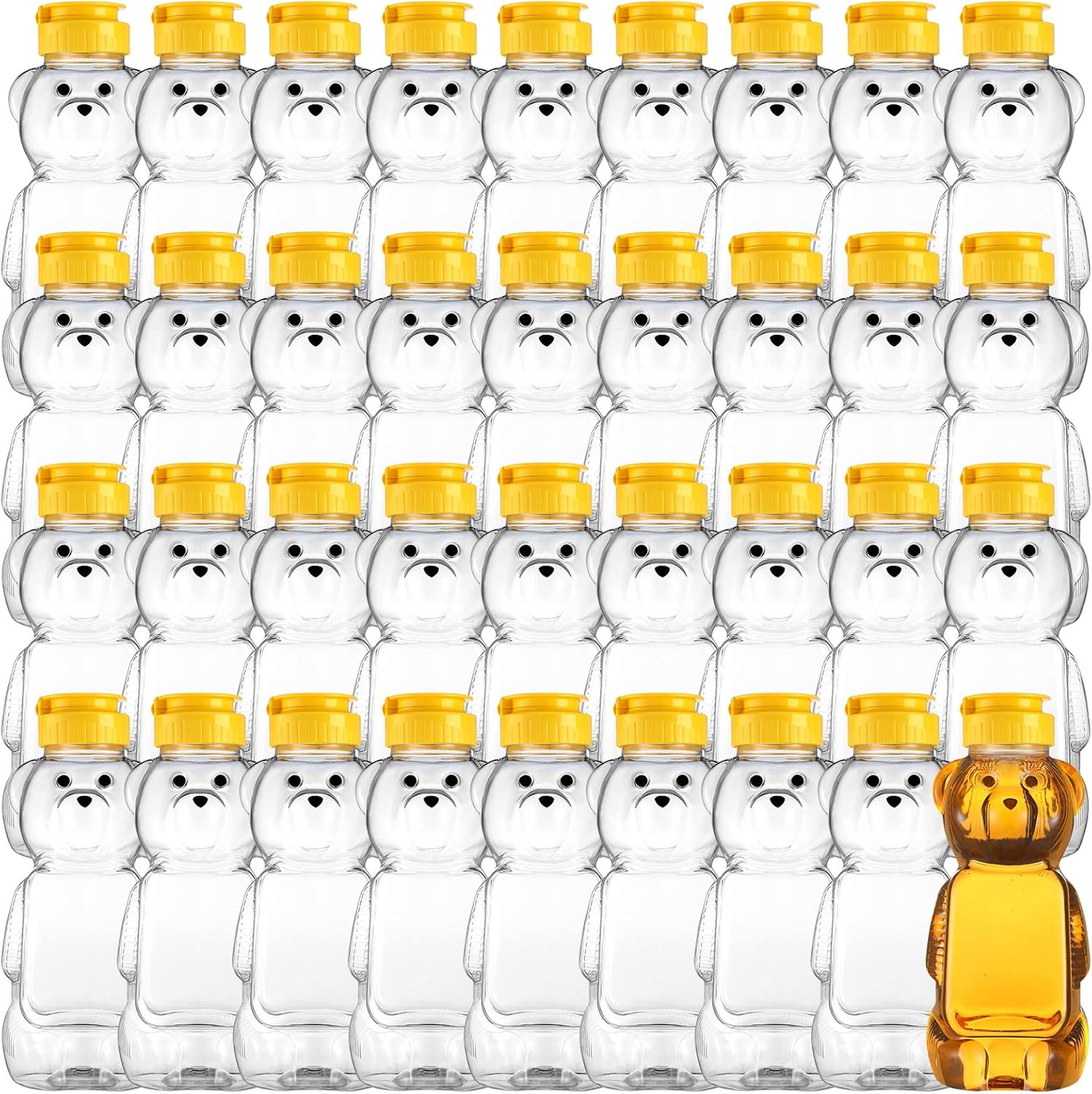 36 Pcs Honey Bear Bottle for Easy Syrup and Juice Dispensing