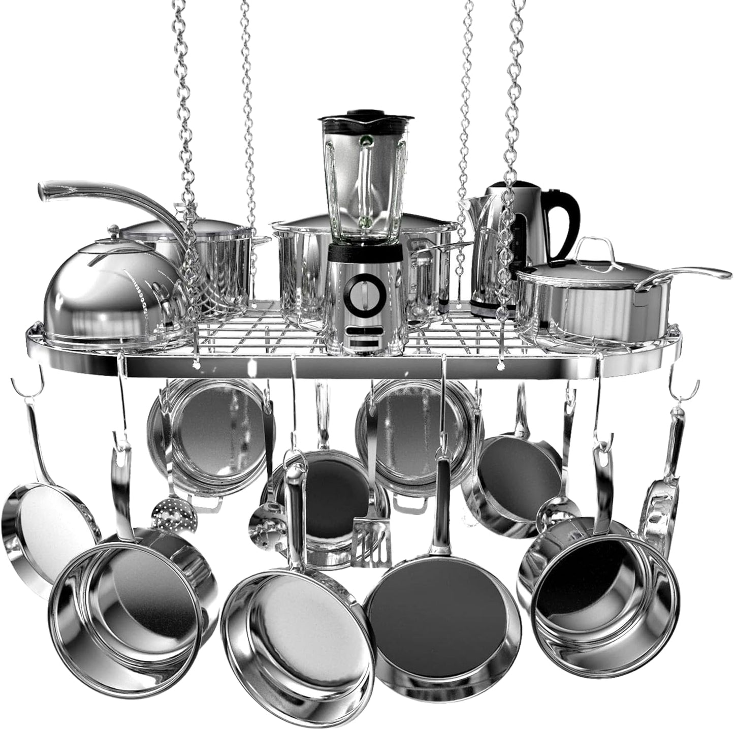 Vdomus Hanging Pot Rack - Stylish Ceiling Organizer for Pots