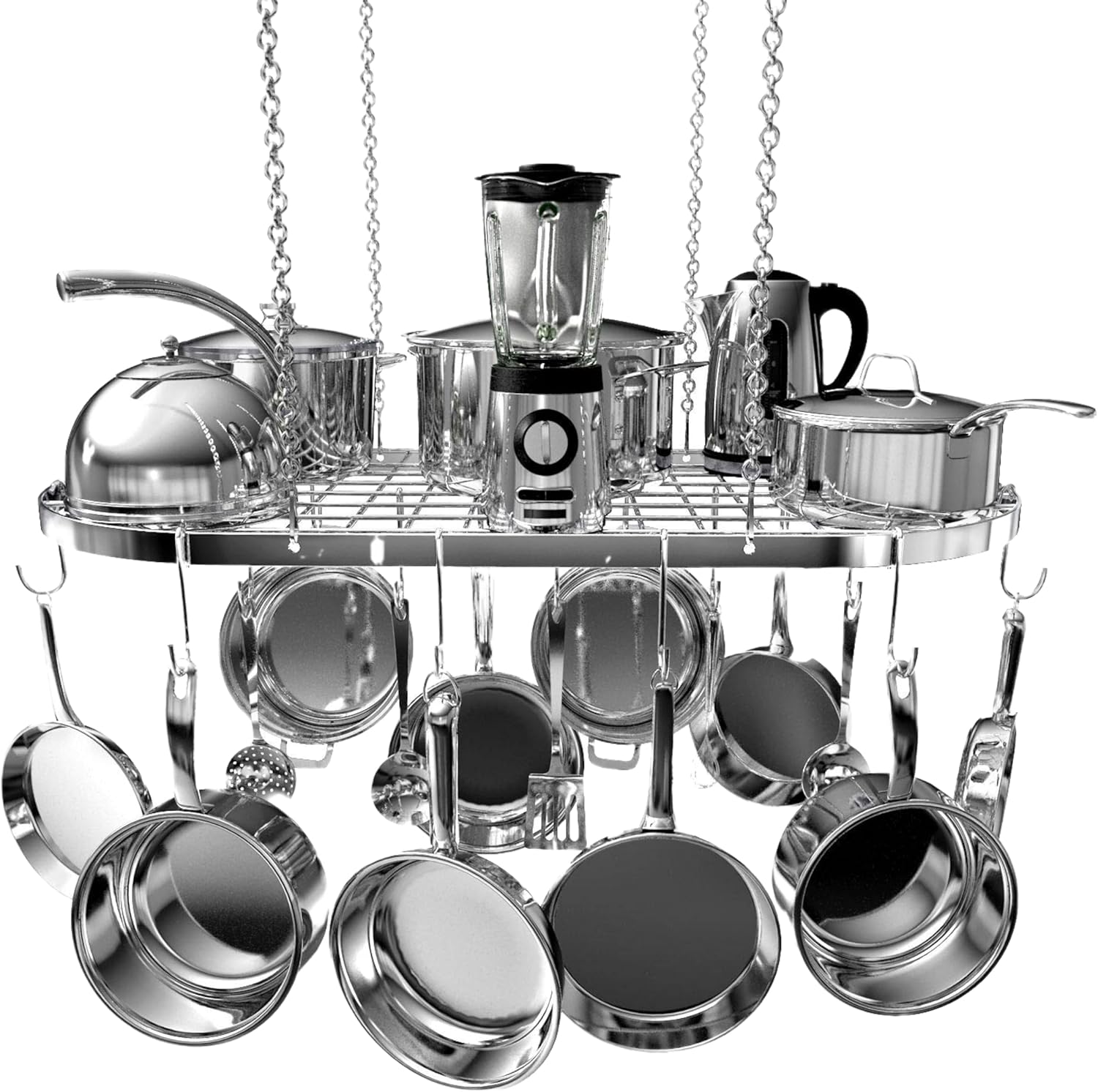 Vdomus Hanging Pot Rack - Stylish Ceiling Organizer for Pots