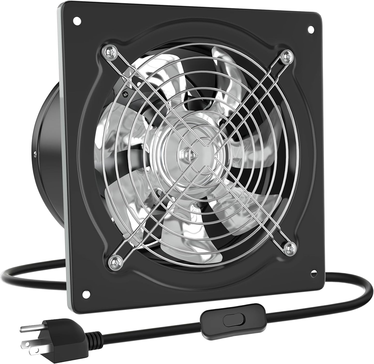 HG Power 6 Inch Exhaust Fan for Kitchen and Garage Ventilation
