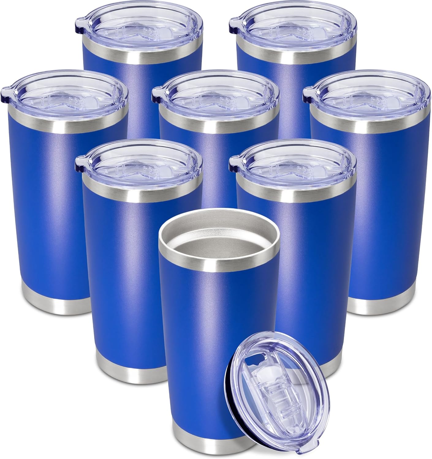 20 oz Tumbler Coffee Travel Tumblers Bulk with Lid - Dark Blue