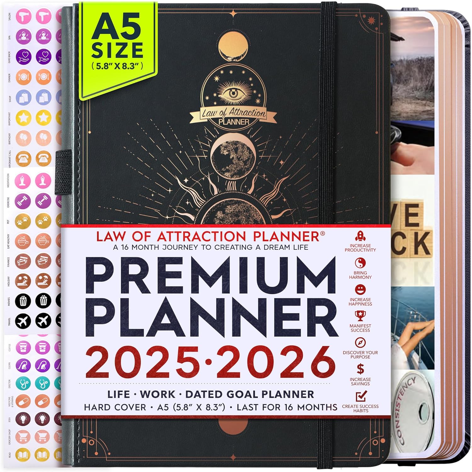 2025-2026 Life Planner for Focus & Productivity - Achieve Goals