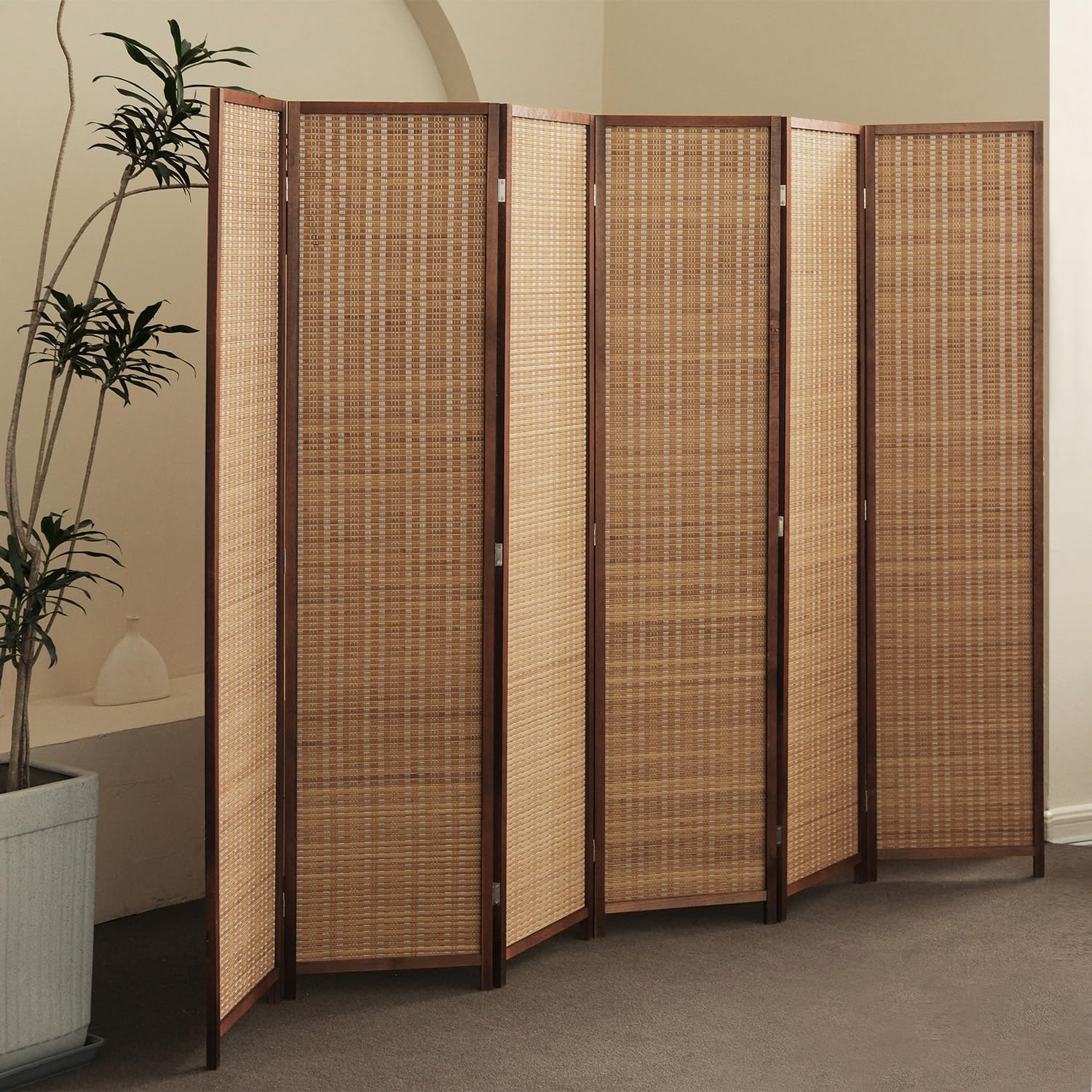 6 Panel Room Divider for Stylish Space Separation and Decor