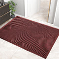 Red Sturdy Front Door Mat - Absorbent Low-Profile Welcome Mat