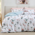 Bedsure Duvet Cover King Size - 100% Cotton Floral Bedding Set