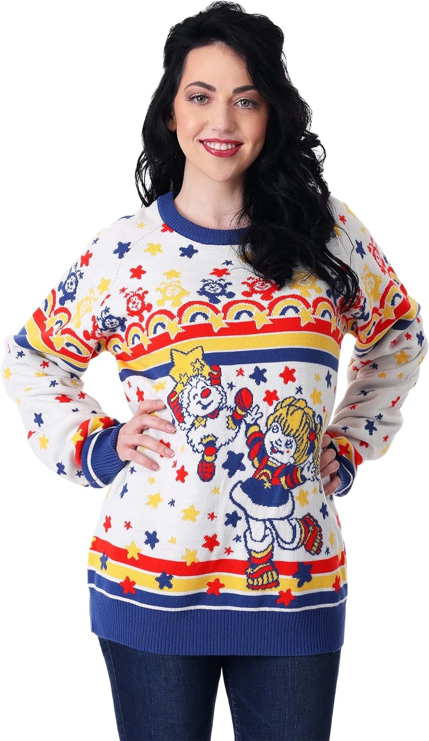 Colorful Rainbow Brite Christmas Sweater