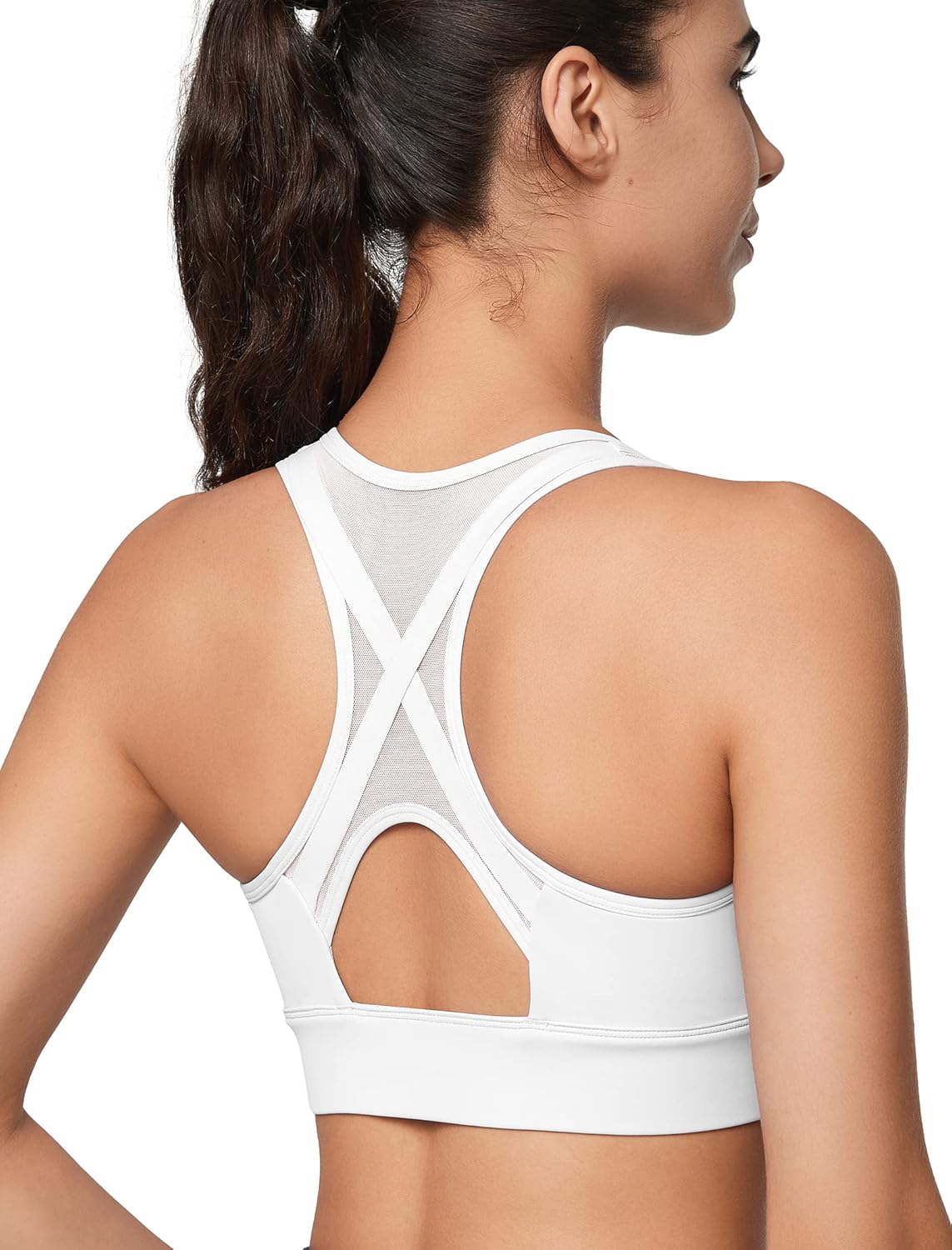 High Impact Zip Front Sports Bra for Large Breasts by Yvette