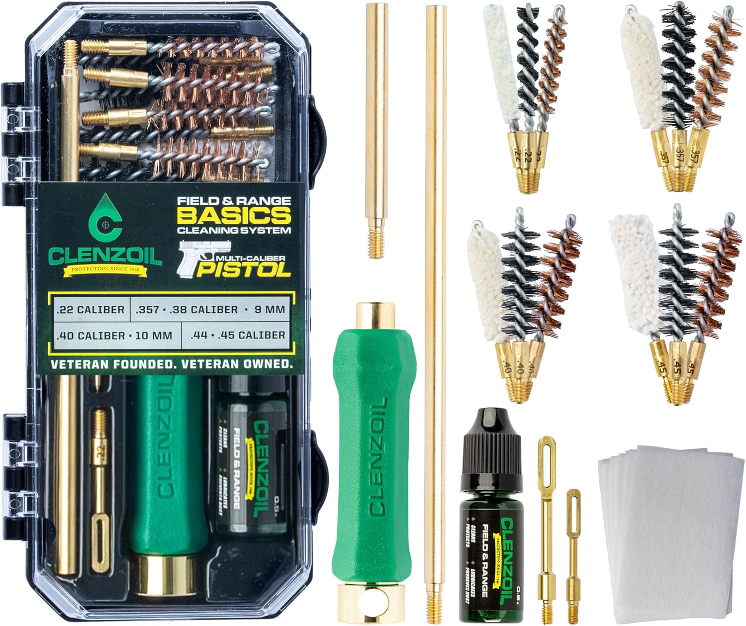 Clenzoil Pistol Basics Cleaning Kit for All Calibers and Needs