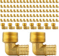 Pex 3/4ftx3/4ft Male Threaded NPT Elbow Crimp Fittings (Pack of 100)