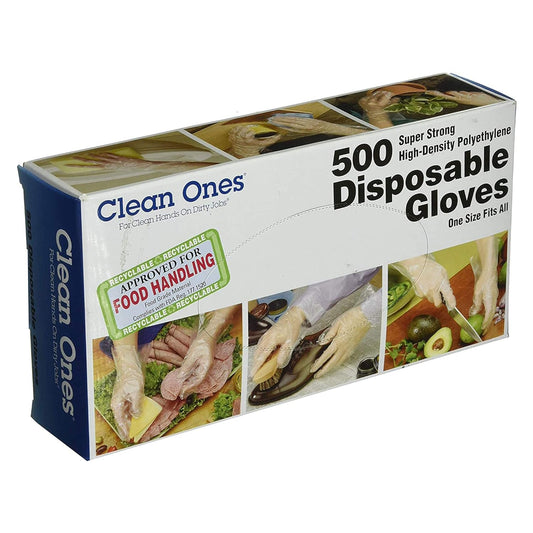1000 Food-Safe Poly Gloves - Clean Hands!