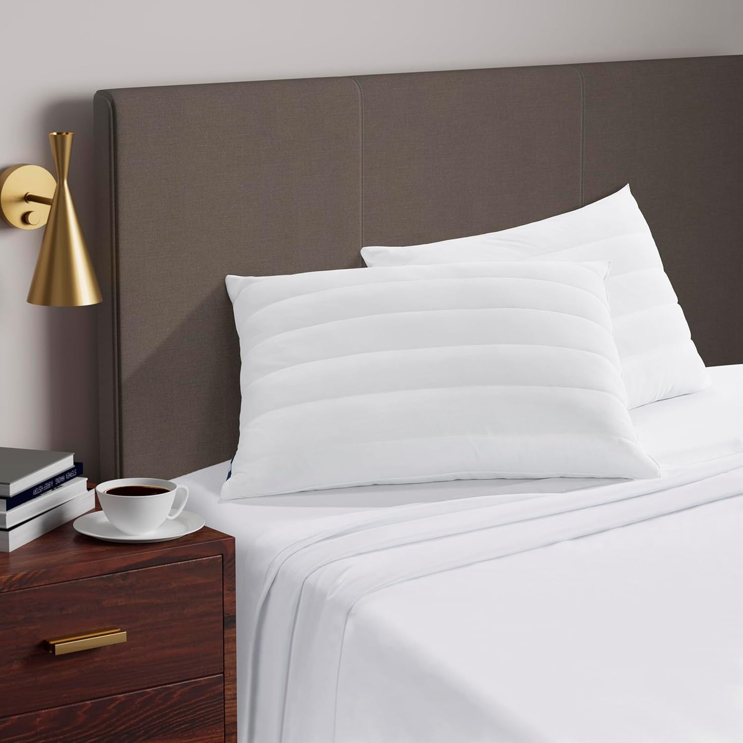 Cooling Quilted Hypoallergenic Bed Pillows for All Sleepers