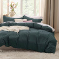 Bedsure Forest Green California King Duvet Cover - Extra Soft