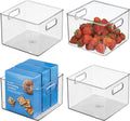 iDesign Clear Plastic Storage Bins for Kitchen Pantry - 4-Pack