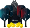 Helium Pro Carbon Fiber Pickleball Paddles 4-Pack - Lightweight