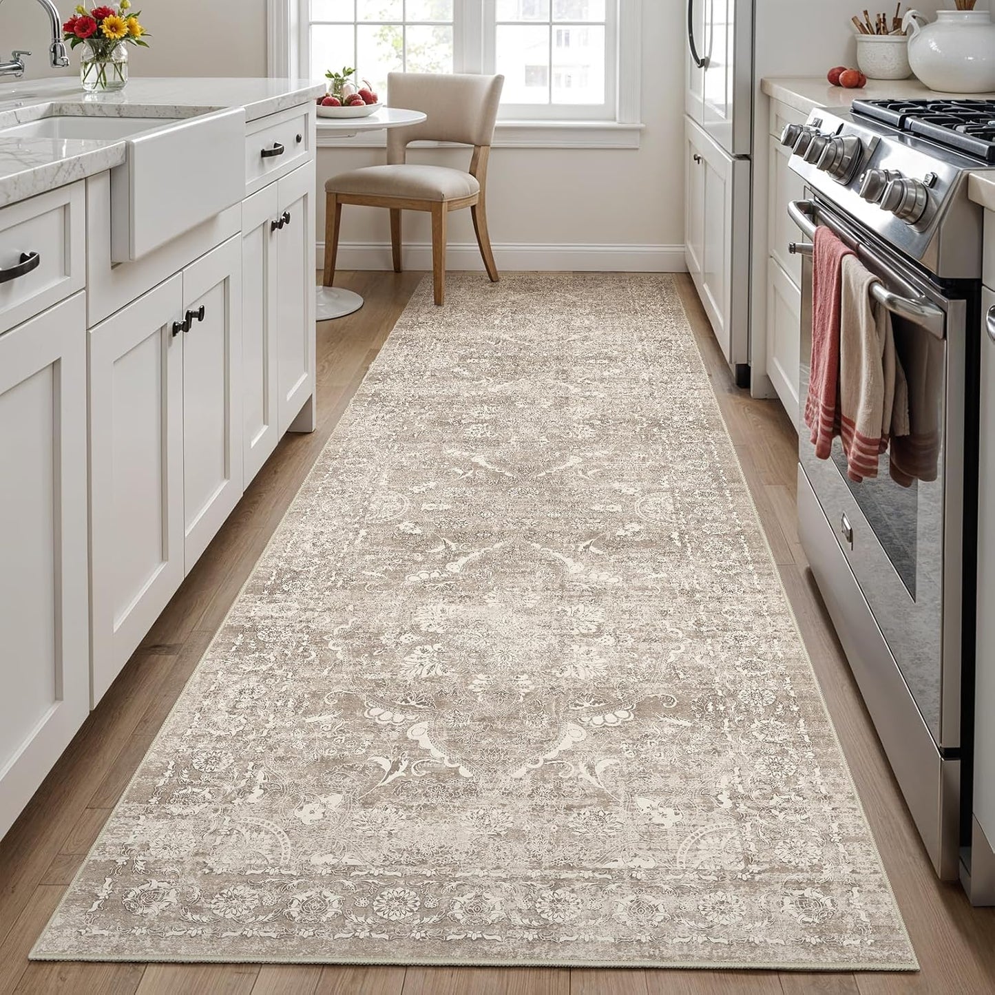 Vintage Non-Slip 3x10 Runner Rug for Hallway and Entryway