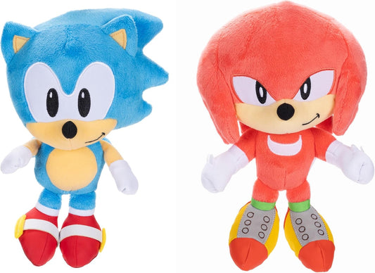 Sonic & Knuckles 2-Pack Plush Set - Collectible Stuffed Toys