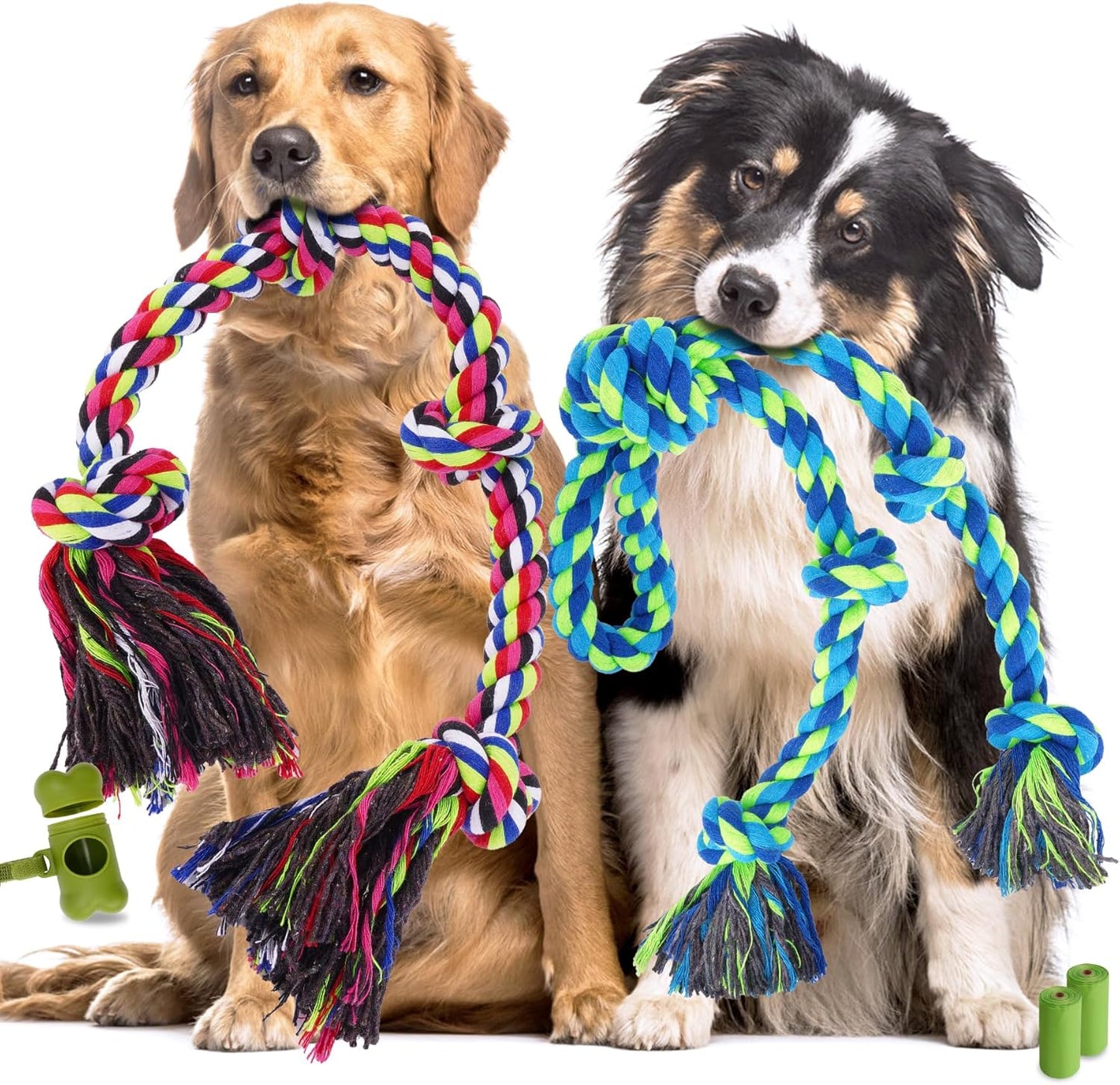 Durable Dog Rope Toys Set - Tough Fun for Chewers! 