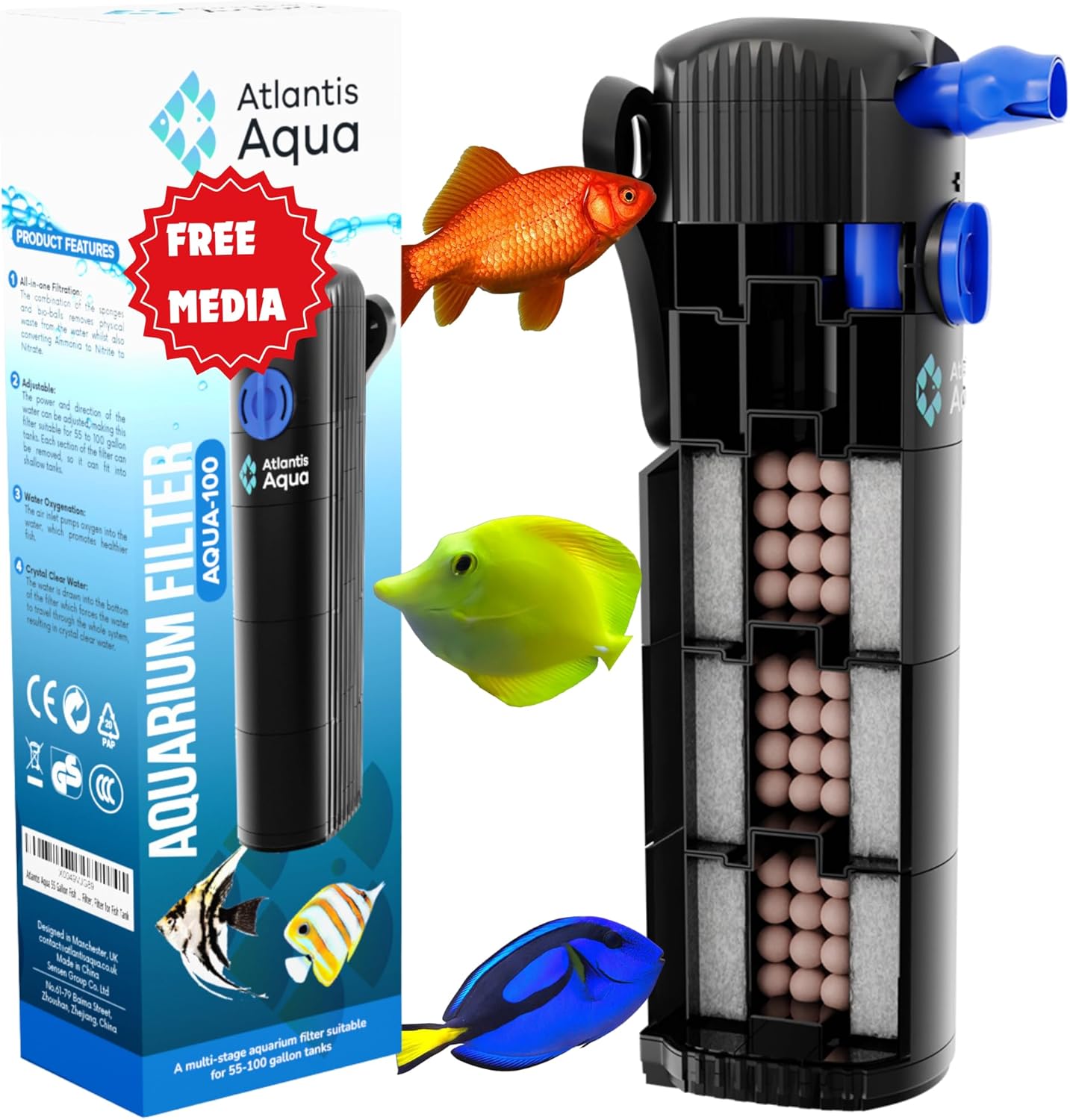 55 Gallon Fish Tank Filter for Crystal Clear Water and Healthier Fish