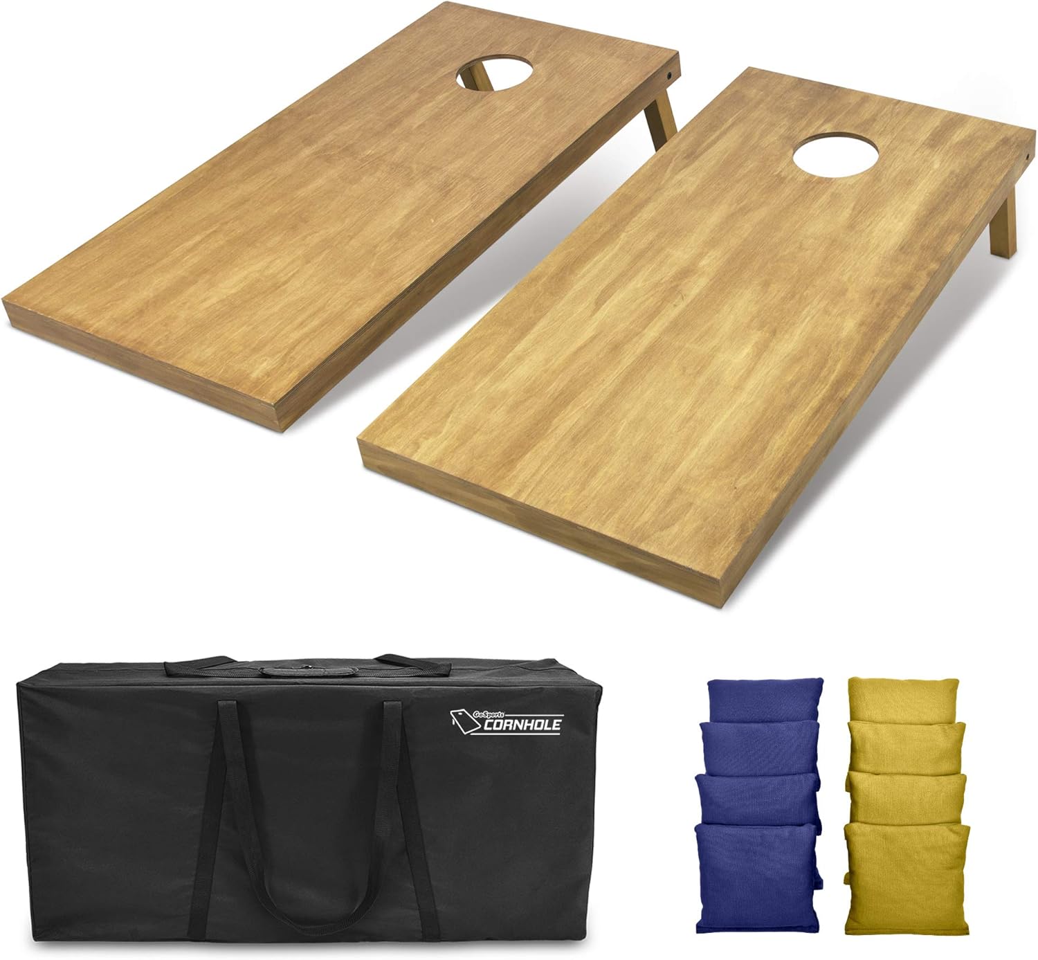 GoSports 4 ft x 2 ft Wooden Cornhole Boards Set for Fun