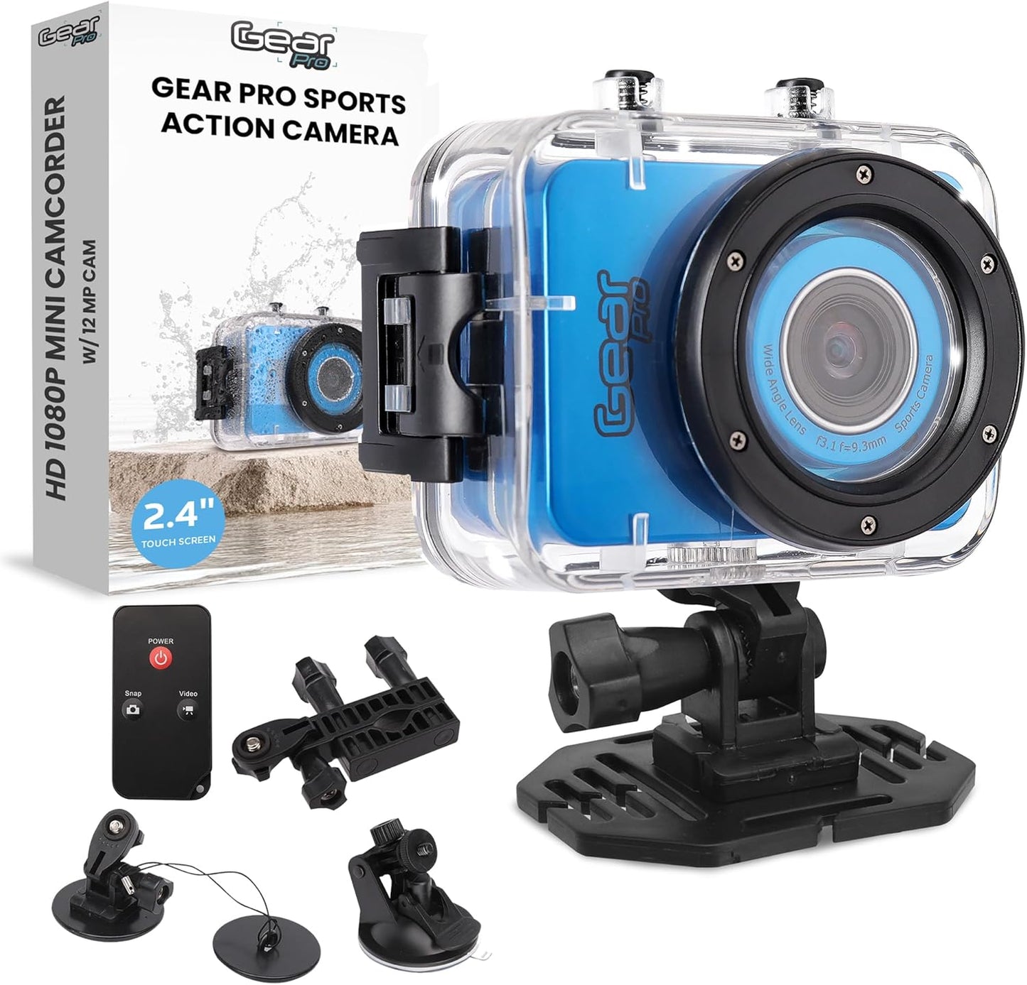 Pyle Pro Action Camera | Full HD Waterproof Cam, Remote Control | Capture Every Adventure
