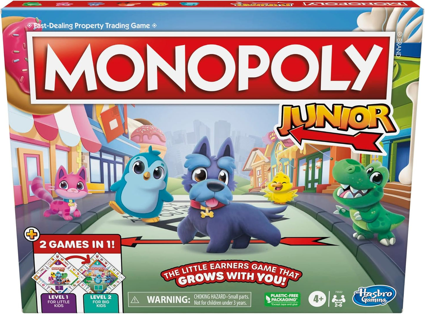 Monopoly Junior: 2-Sided Board Game for Younger Kids