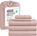 Split King Sheets Set 450 TC 100% Cotton Sateen - Cooling Comfort