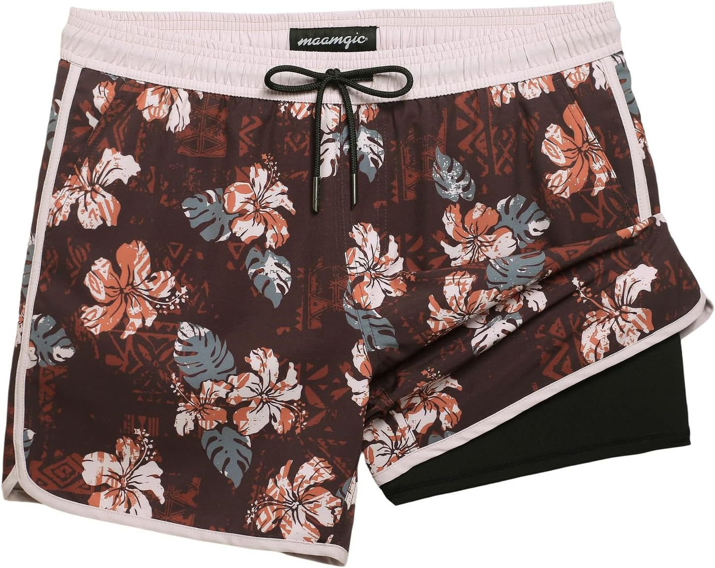 Vintage 80s 90s Style Swim Trunks for Men - Quick Dry Comfort
