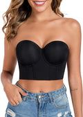 Longline Strapless Bra Full Coverage Bustier - Secure Support Bras