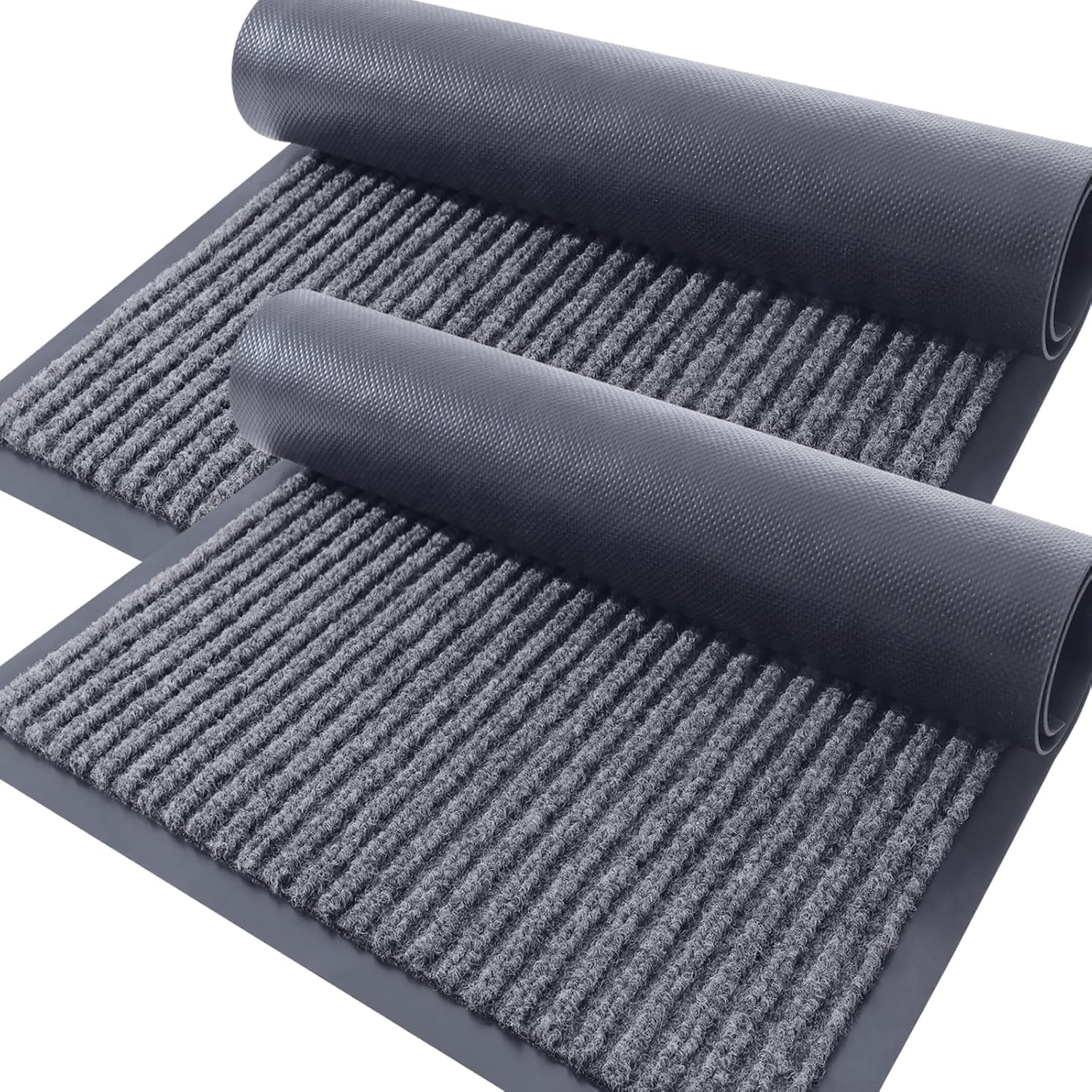 OLANLY Front Door Mat Indoor Outdoor Waterproof Heavy Duty 2-Pack