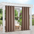 NICETOWN Outdoor Curtains 52 x 95 in Tan-Khaki - Waterproof Privacy