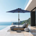 7.5ft Navy Blue Patio Umbrella - UPF50+ UV Protection, Crank Tilt